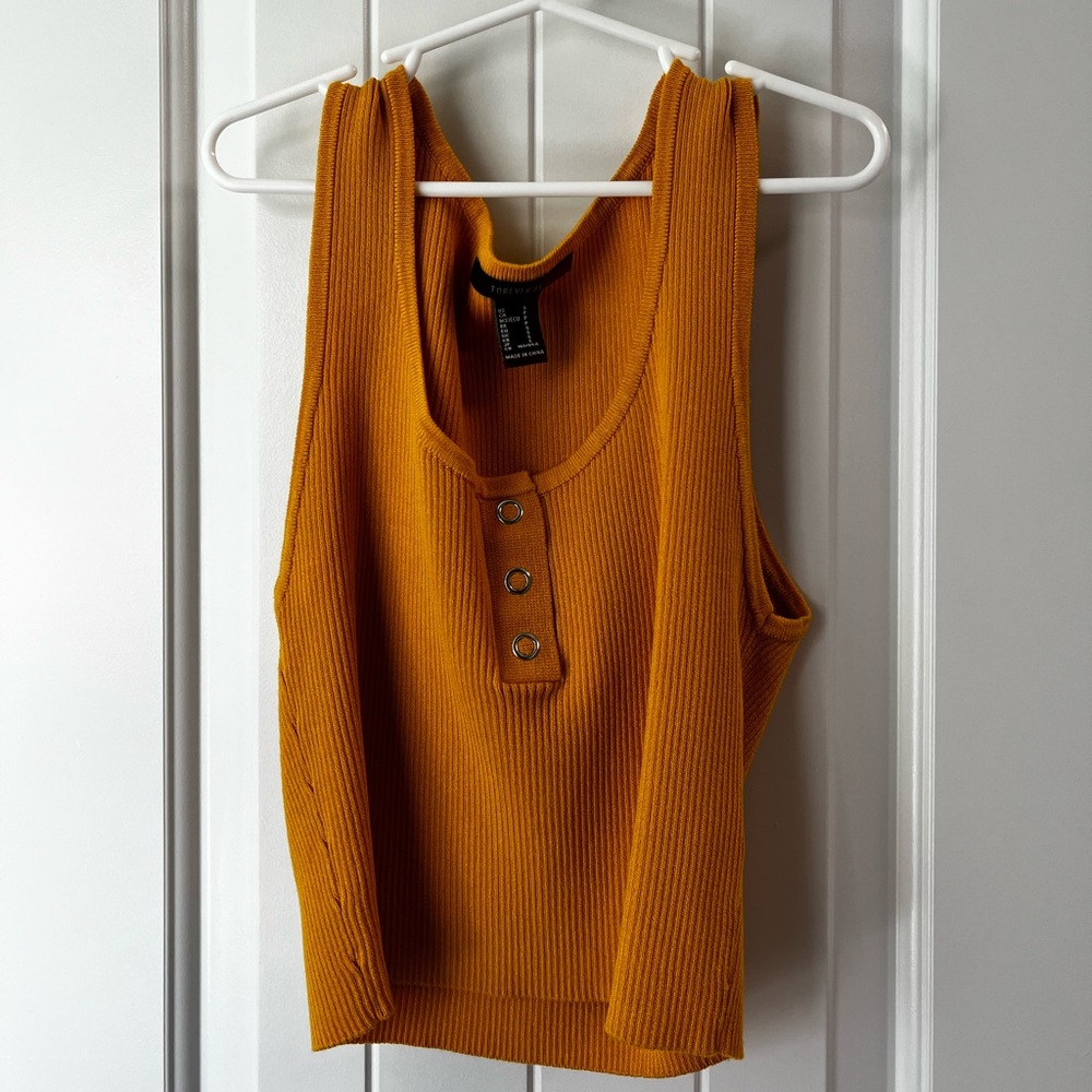 Women’s mustard yellow tank top